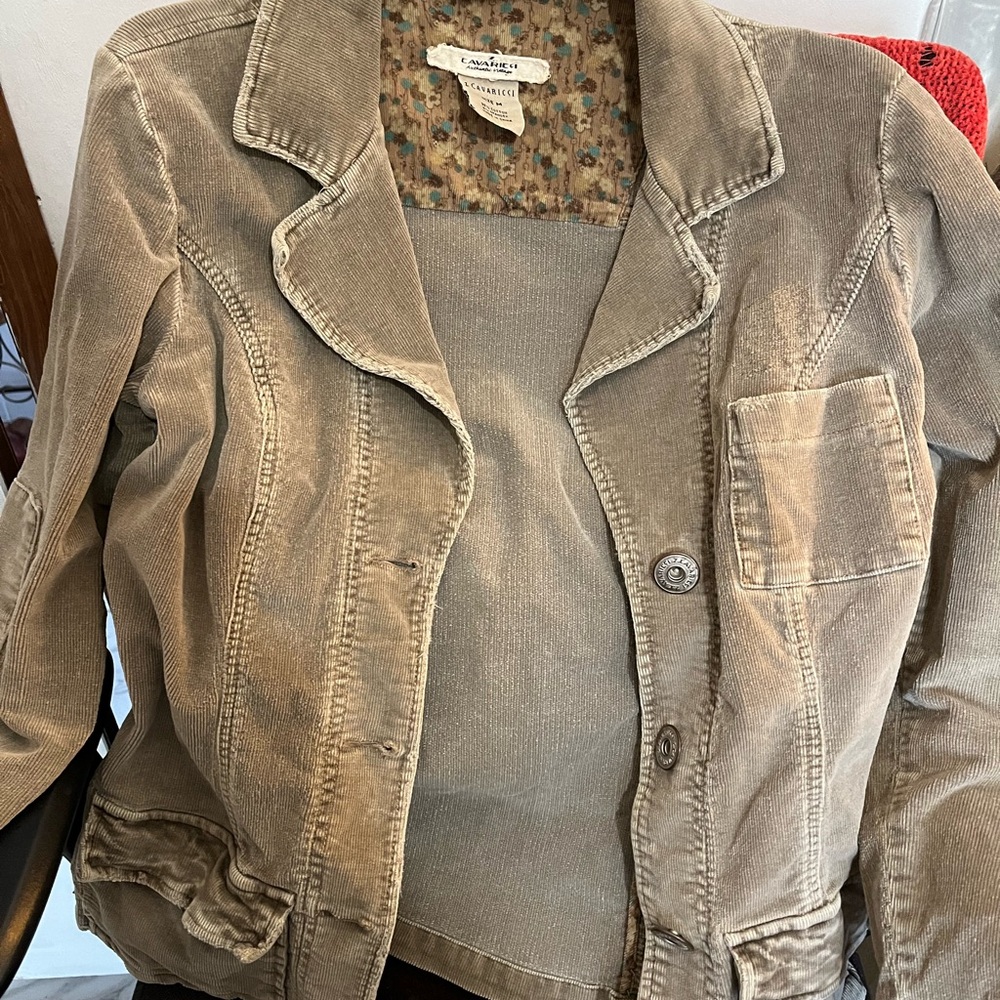 Z. Cavaricci Taupe Corduroy Blazer